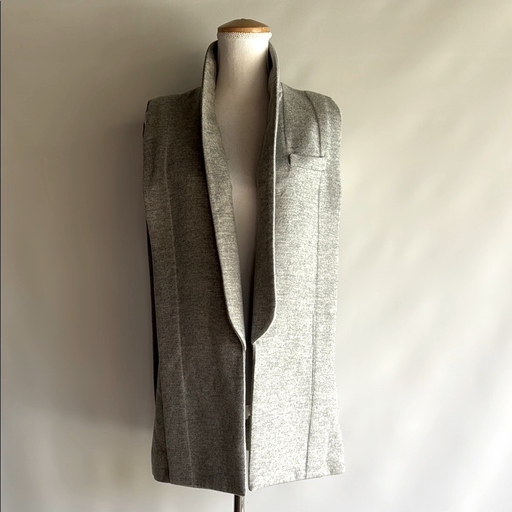 AYR Structural Open Front Wool Vest - sz S
